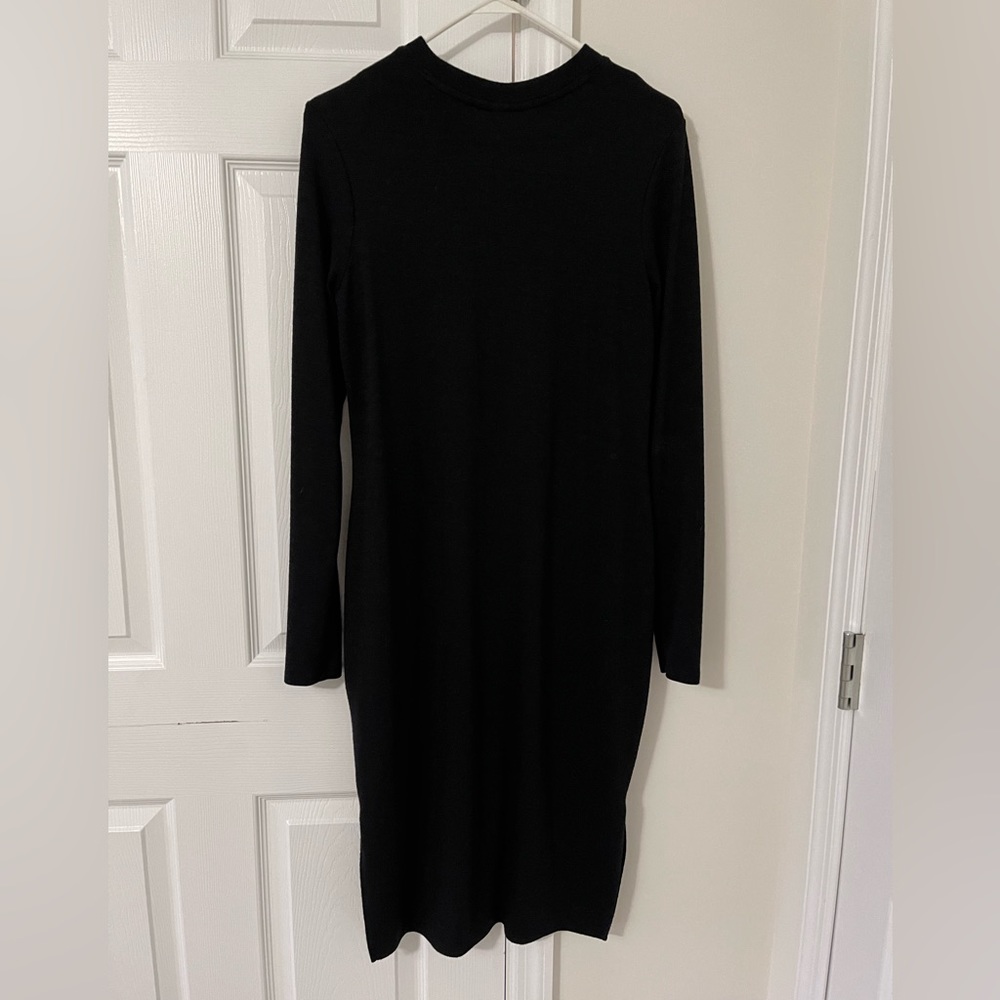 Black straight midi dress! Business casual.